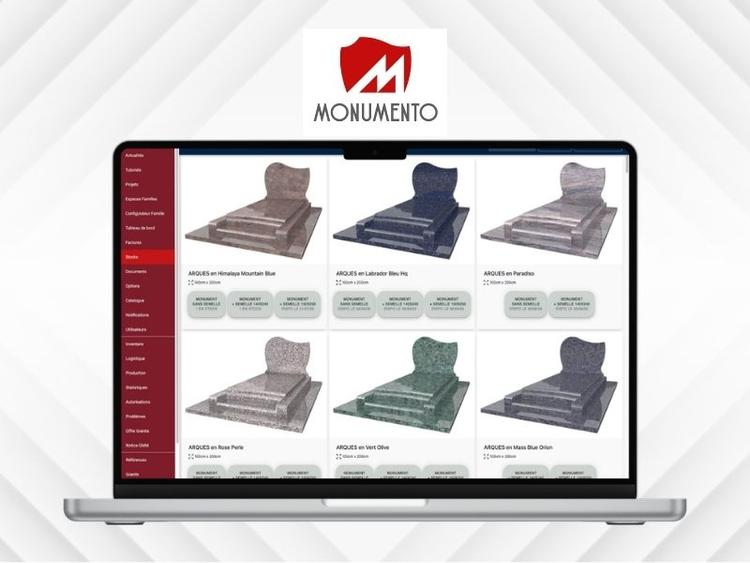 Nouveauté Monumento visualiser les stocks